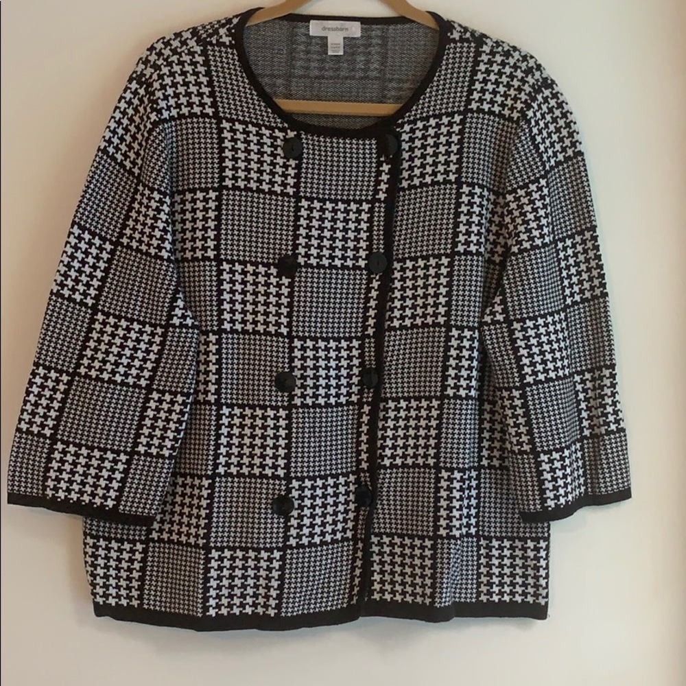 Checker print sweater